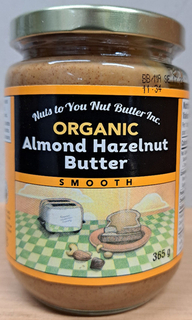 Almond Hazelnut Butter ORGANIC - Smooth (Nuts to You)